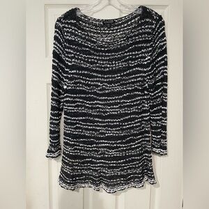 Eileen Fisher Black and White Knit Top
